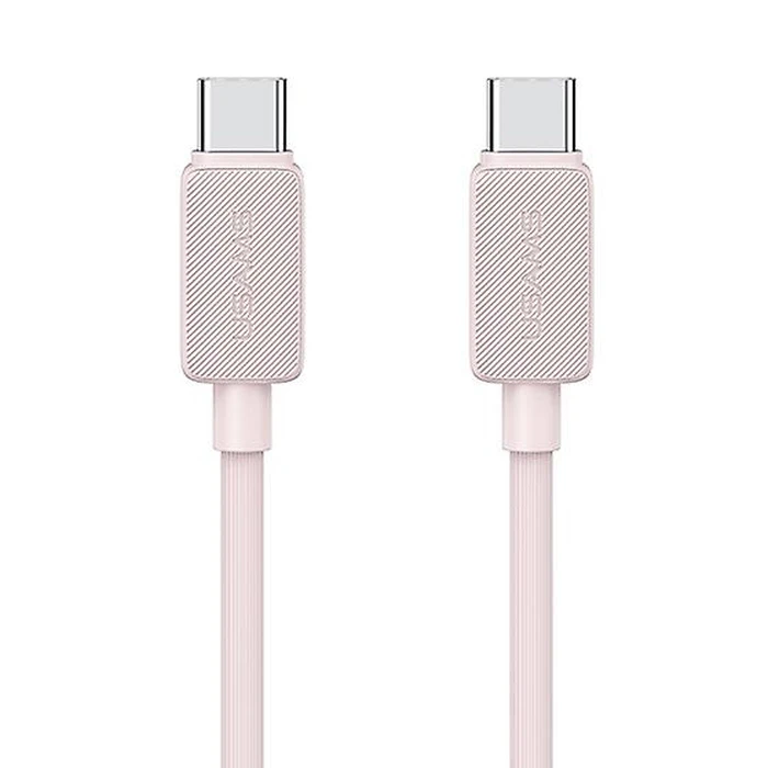 Καλώδιο USB-C Usams σε USB-C US-Sj691, 60W, 480Mbps, 1M, Ροζ