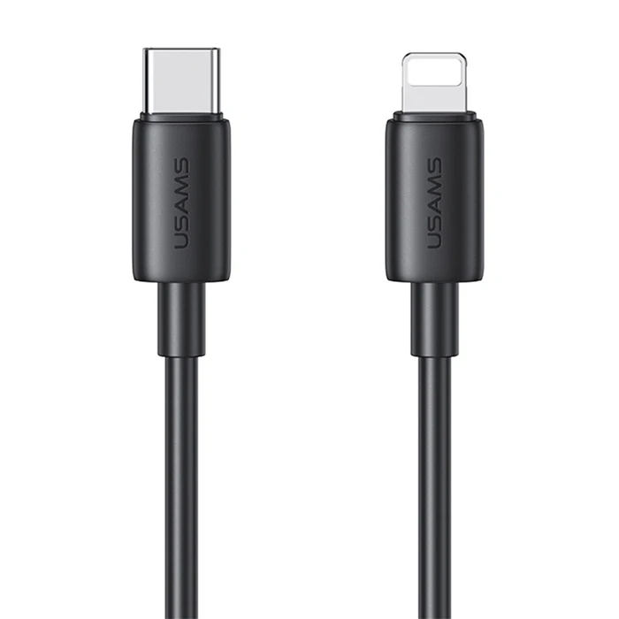 Καλώδιο Lightning Usams σε USB-C Us-Sj712, 30W, 480Mbps, 1M, Μαύρο