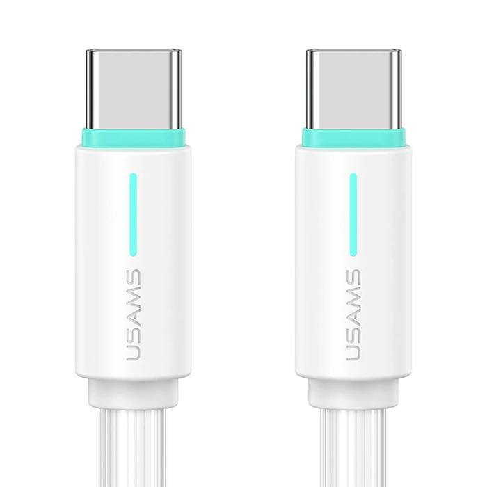 Καλώδιο USB-C Usams US-SJ734, 60W, 480Mbps, 1m, λευκό