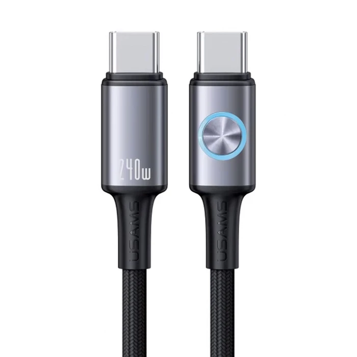 Καλώδιο USB-C Usams SJ751, 240W, 480Mbps, 1.2m, Μαύρο