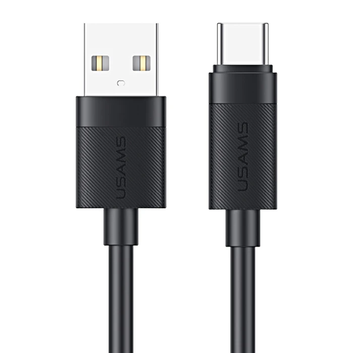 Usams USB 2.0 Cable USB-C male - USB-A 18W PD Μαύρο 1m SJ777USB01