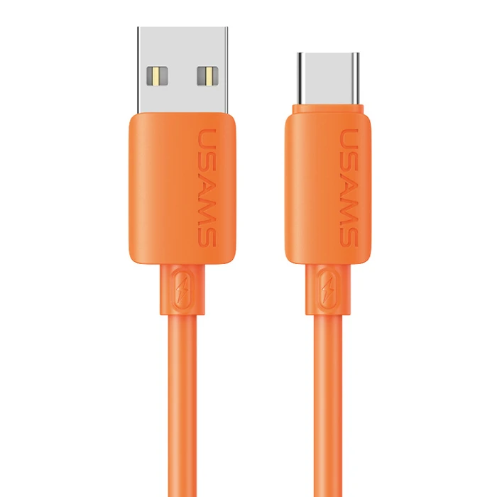 USAMS καλώδιο USB-C σε USB SJ786 1m πορτοκαλί (σιλικόνης, 3A, 480Mbps)