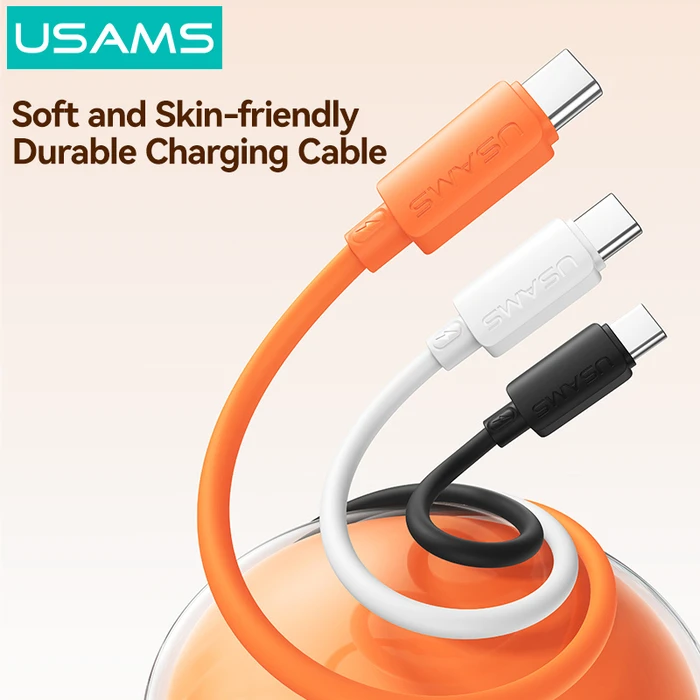 USAMS καλώδιο USB-C σε USB SJ786 1m πορτοκαλί (σιλικόνης, 3A, 480Mbps)