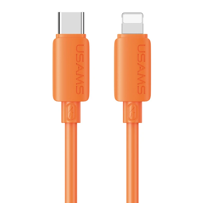 USAMS Lightning to USB-C Cable SJ788, 1m, 30W, Orange