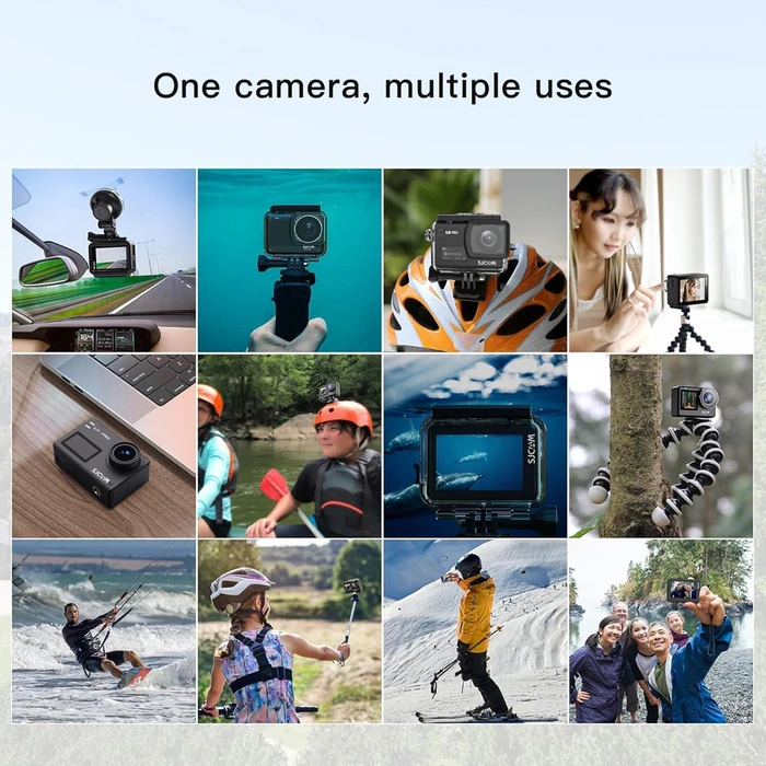 SJcam SJ8 Pro Action Camera 4K Ultra HD Υποβρύχια με Οθόνη Αφής 2.3" και Wi-Fi Μαύρη
