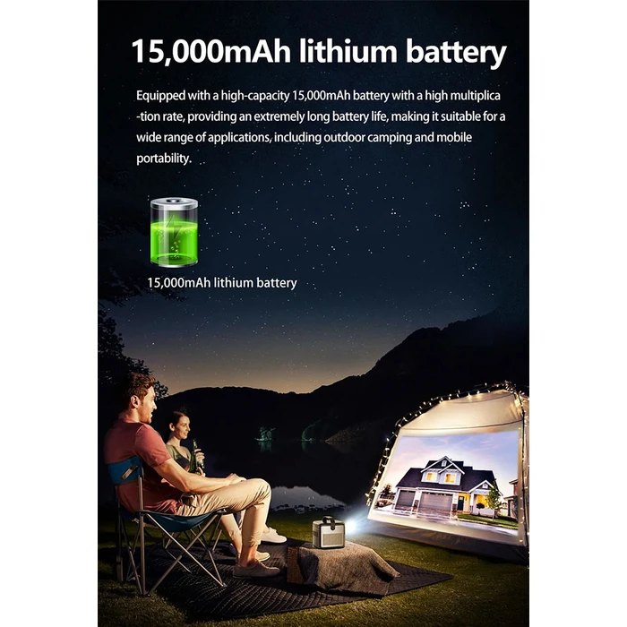 Projector Volto Outdoor/Home 1080p Ansi 700 Wifi Bt5.0 Android 11 Auto Focus