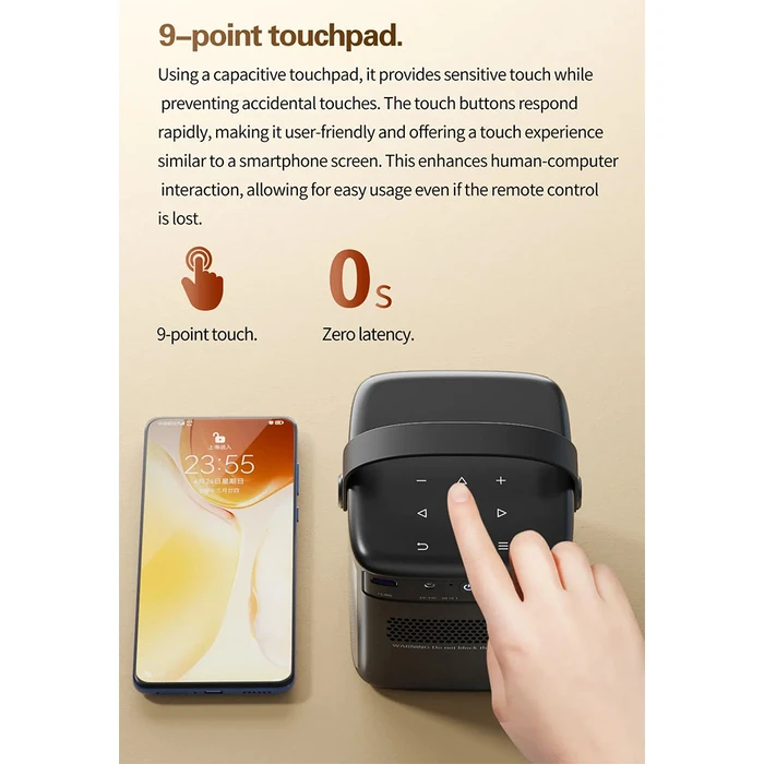 Projector Volto Outdoor/Home 1080p Ansi 700 Wifi Bt5.0 Android 11 Auto Focus