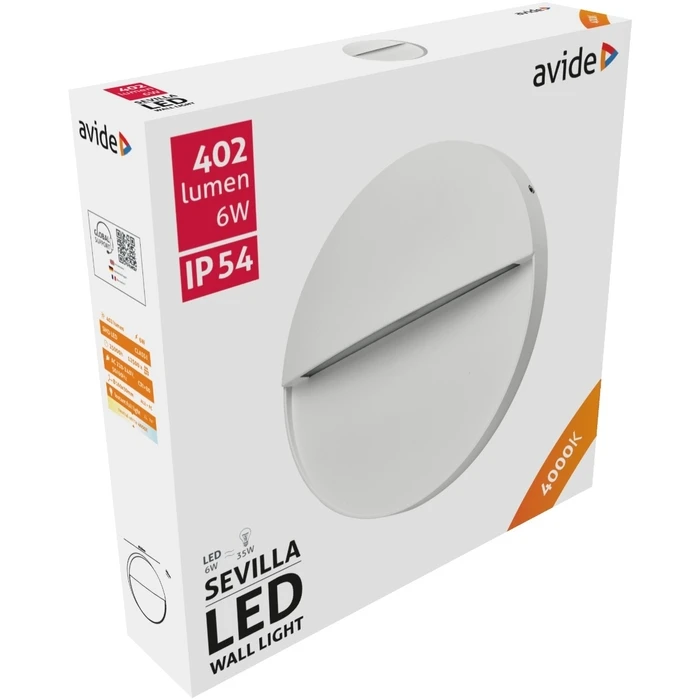 Εξωτερικό Φώς Σκάλας Avide Sevilla LED 6W Λευκό 4000K IP54 16cm