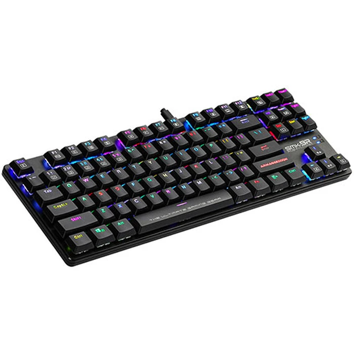 Gaming Πληκτρολόγιο Ενσύρματο Armaggeddon Mechanical LOW PROFILE RGB FALCONET RED