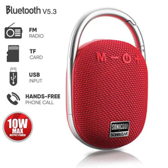 Φορητό Ηχείο Bluetooth Sonic Gear BT5.3 Wireless With FM RED