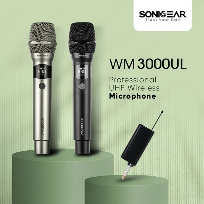 Μικρόφωνο Ασύρματο Sonicgear Professional Uhf Wm 3000ul Platinum
