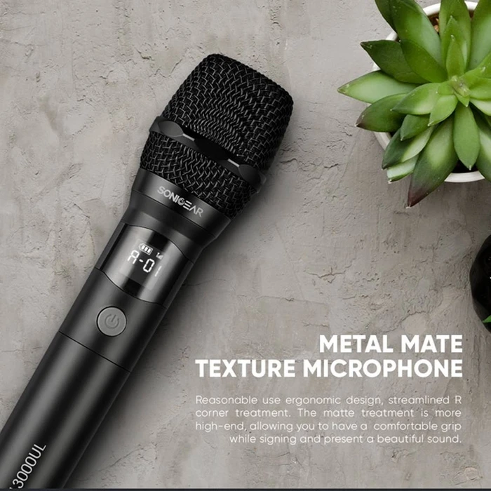 Μικρόφωνο Ασύρματο Sonicgear Professional Uhf Wm 3000ul Platinum