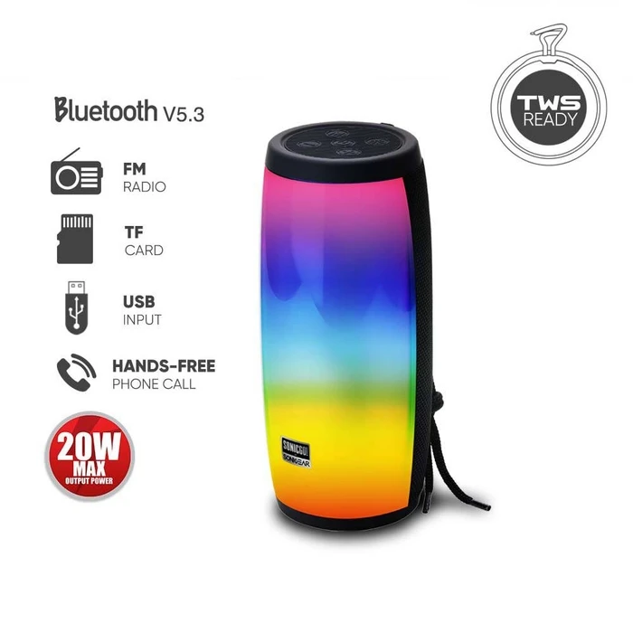 Φορητό Ηχείο Bluetooth Sonic Gear BT5.3 RGB Wireless With FM SONICGO 6