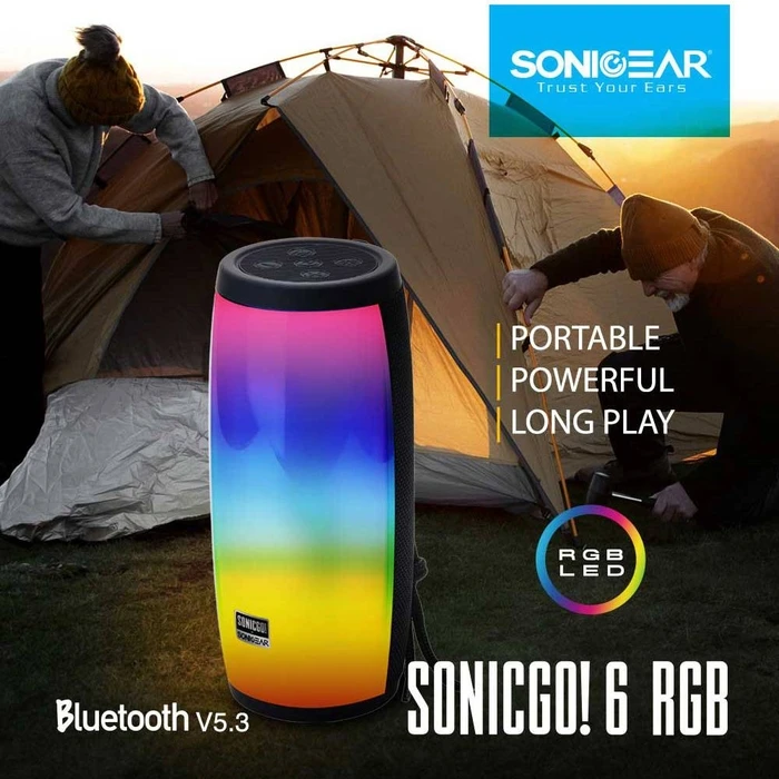 Φορητό Ηχείο Bluetooth Sonic Gear BT5.3 RGB Wireless With FM SONICGO 6