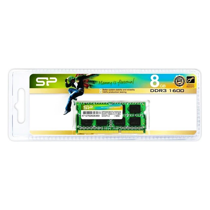 Μνήμη RAM Φορητού DDR3 8GB Silicon Power Sodimm, 1600Mhz, Cl11