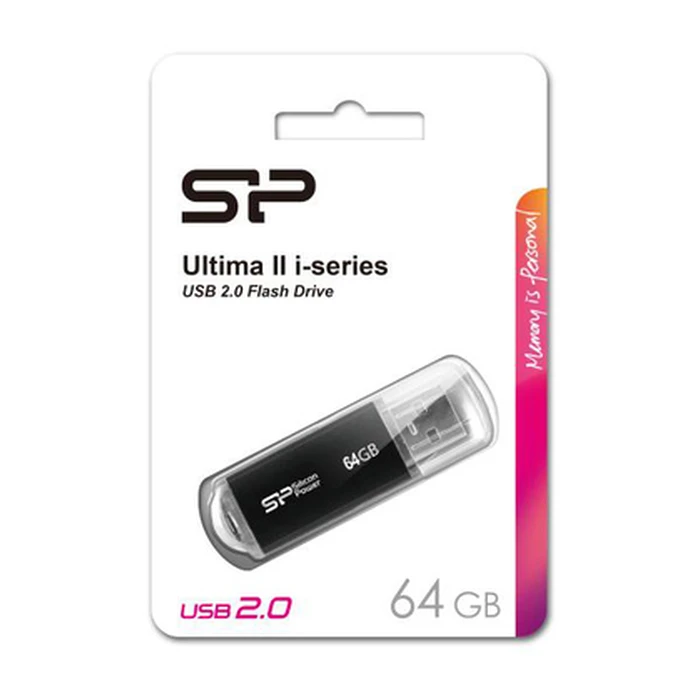 USB Flash 64GB Silicon Power Ultima II-I, USB 2.0, μαύρο