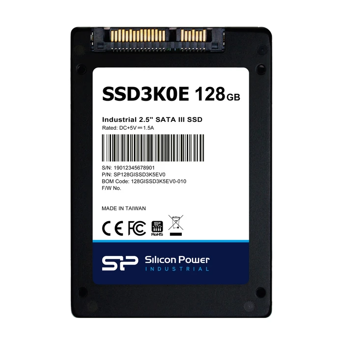Σκληρός Δίσκος SSD 128GB Silicon Power 2.5" SATA III SSD3K0E, 540/520MBps, 3D TLC