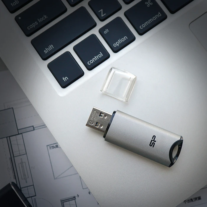 USB Flash 256GB Silicon Power Marvel M02, USB 3.2, Γκρι