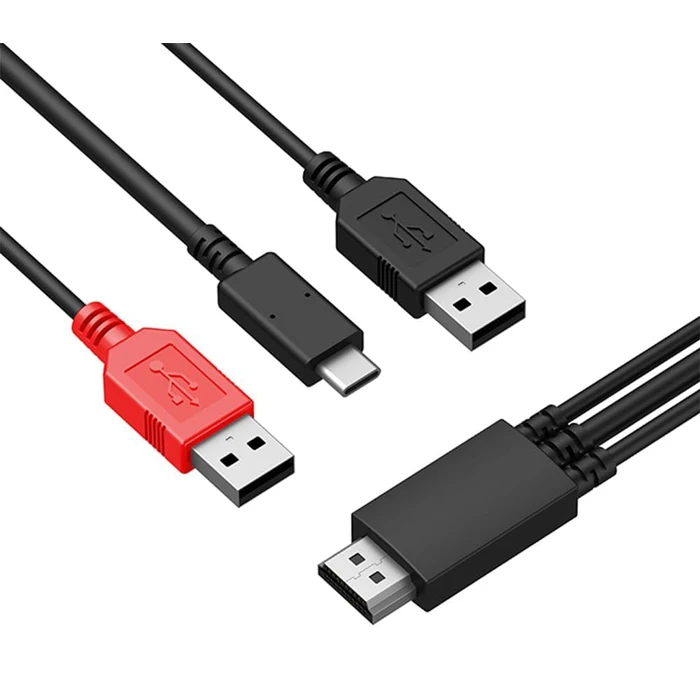 XP-PEN HDMI to USB C and 2x USB Cable SPE40 1.5m Black