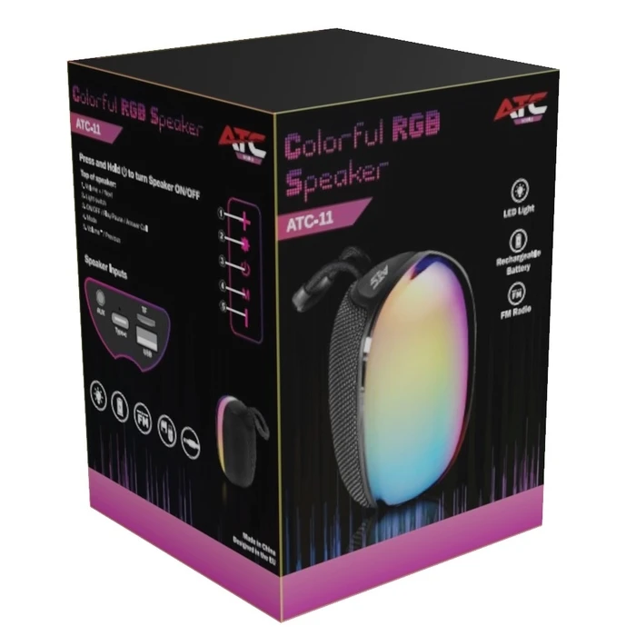 Φορητό Ηχείο Bluetooth ATC-11 5W RGB