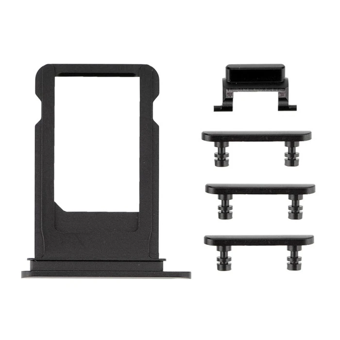 Πλαϊνά Πλήκτρα και Βάση Sim για iPhone 7, Black
