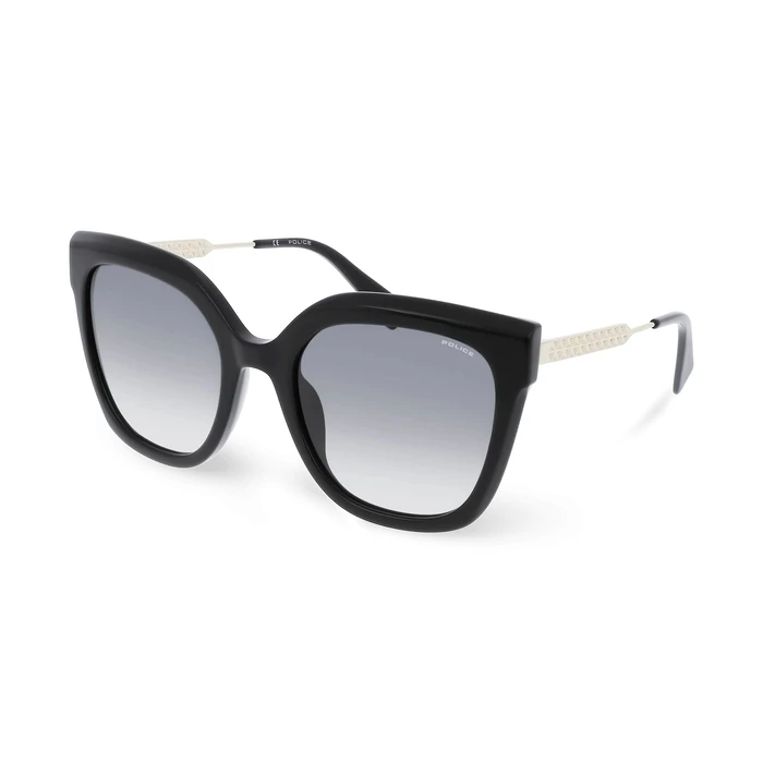 Police Women's Sunglasses SPLG19-540700 - Black Acetate Frame, Grey Lenses (54/21/135)