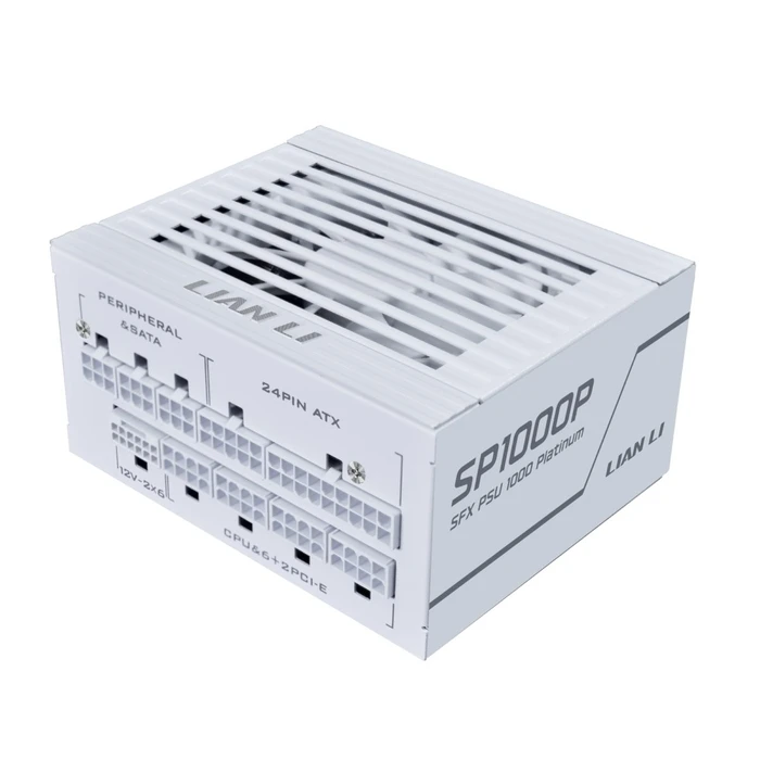 LIAN LI Power Supply SP1000P White 1000W 80 Plus Platinum 10 Years Warranty 12V 2x6 Japanese Capacitors