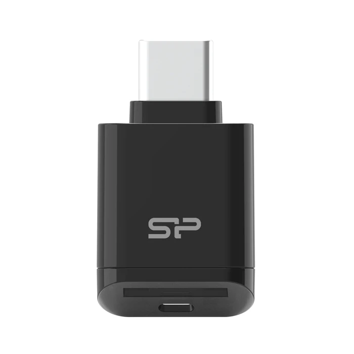 Card Reader Silicon Power C200 για micro SD, USB-C, USB 3.2, 180/165MBps, Μαύρο