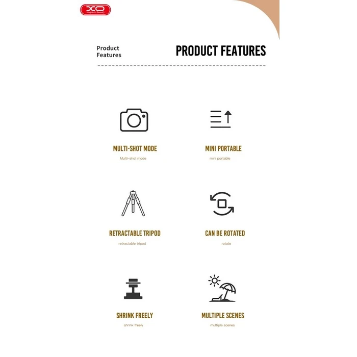 Τρίποδο Κινητού XO SS09 Bluetooth με κοντρολ