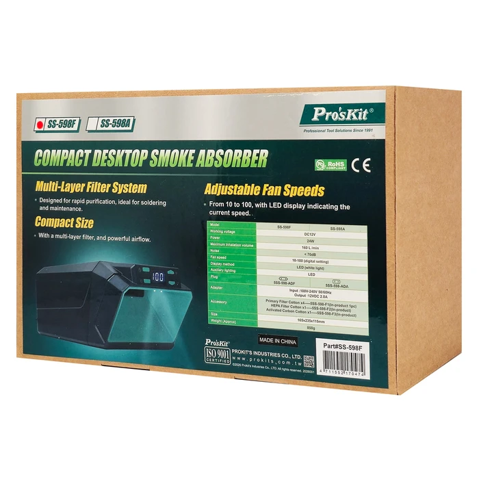 PROSKIT SS-598F Fume Extraction Station / Soldering Fume Extractor