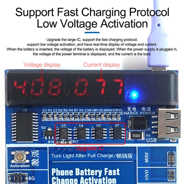 Tester Μπαταριών Sunshine SS-915 για Apple & Android Smartphone, V8.0