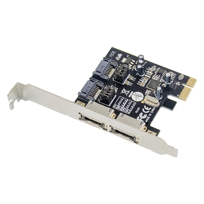 Controller PCIe Powertech σε 2x SATA ST51, ASM1061, low profile
