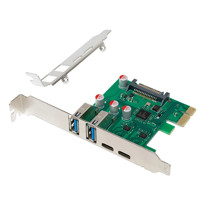 POWERTECH Κάρτα Επέκτασης PCIe σε 2x USB και 2x USB C ST632 5Gbps NEC D720201