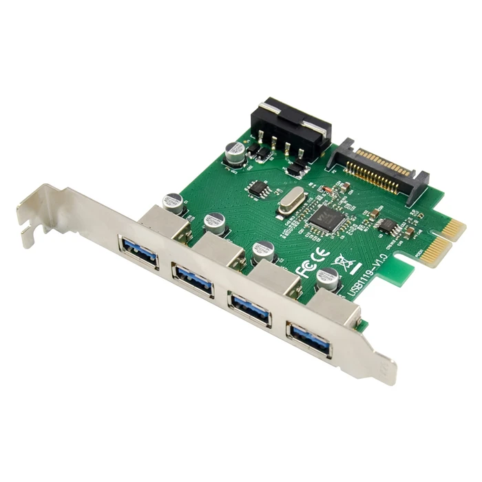 Κάρτα Δικτύου PCIe Powertech σε 4x USB 3.0 ST66, VL805 + RTL8153