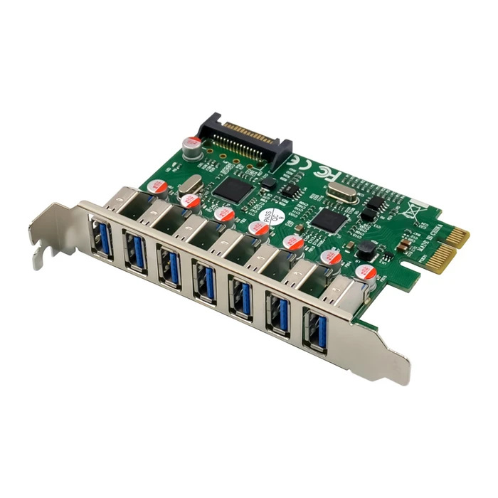 Κάρτα Επέκτασης Powertech PCIe σε 7X USB St69, 5Gbps, Vl805 & Vl812