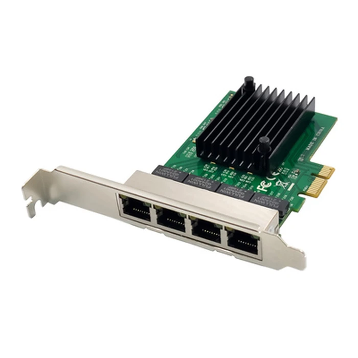 Κάρτα Δικτύου PCIe Powertech σε 4x RJ45 GbE ST708, RTL8111F & ASM1184