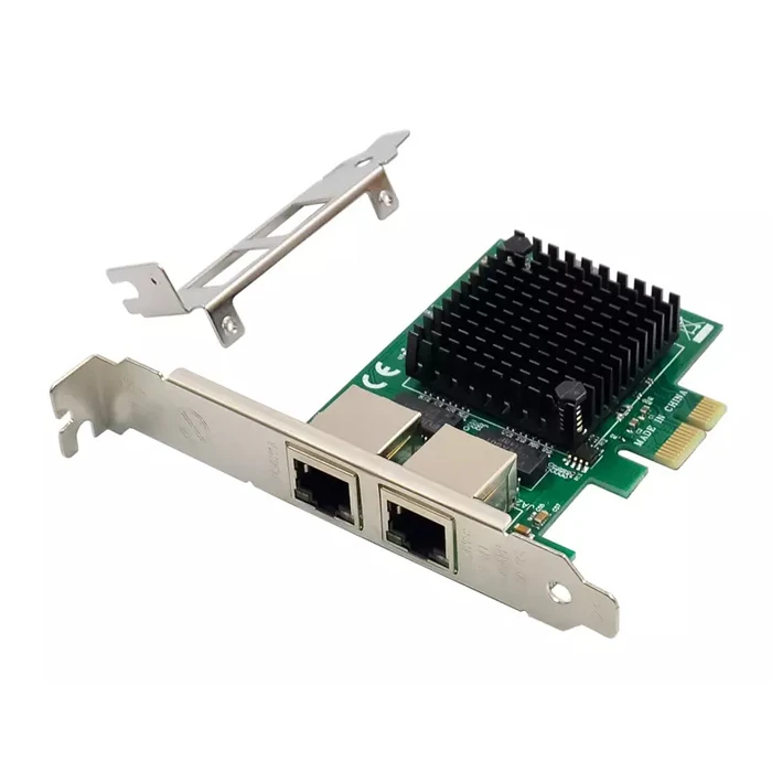 Κάρτα Δικτύου PCIe Powertech σε 2x RJ45 Gigabit ST7279, JL82571GB