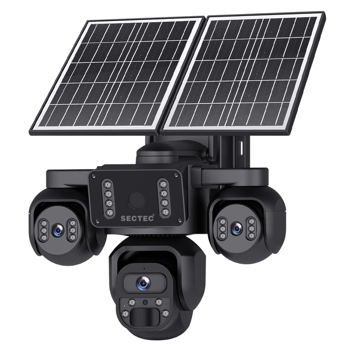 Sectec ST-523-9MAOV-4G-EU IP Quad Κάμερα Παρακολούθησης 4G Full HD+ 3MP Αδιάβροχη Μπαταρίας με Αμφίδρομη Επικοινωνία και Φακό 4mm