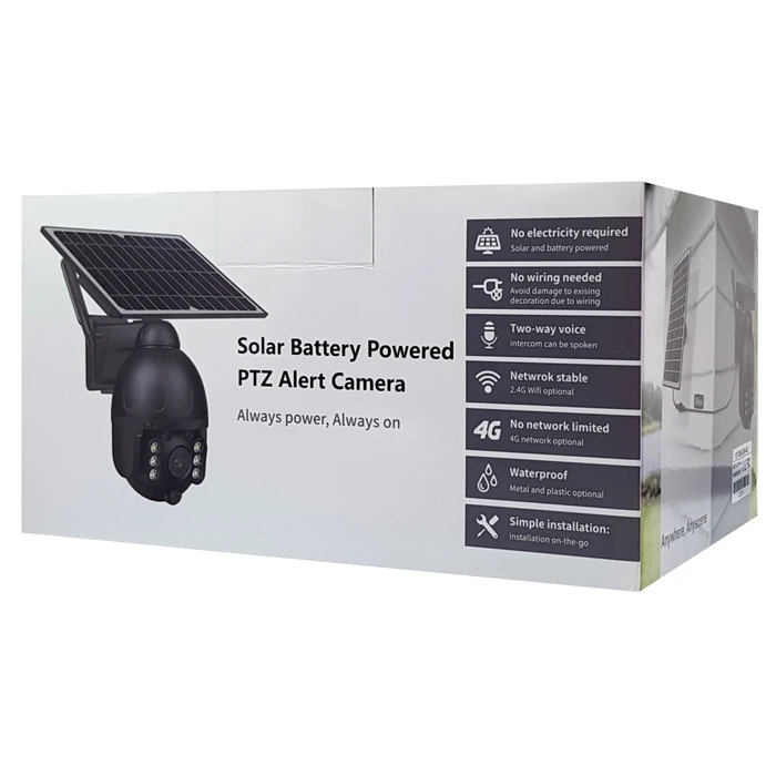 Κάμερα Παρακολούθησης Sectec smart ηλιακή 4G ST-S588M-3M-4G, 3MP, PIR, cloud/micro SD