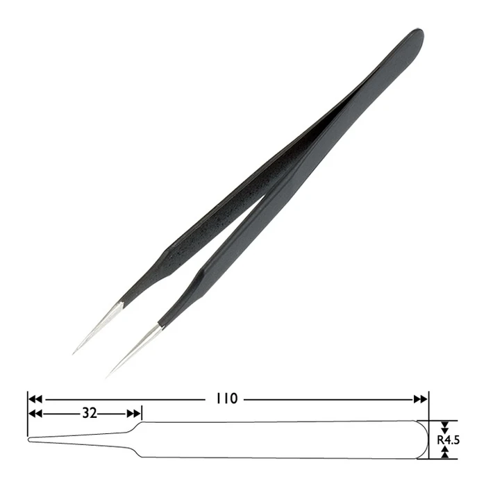 Sprotek Esd Αντιστατική Τσιμπίδα St-T510, 110mm, Ίσια, Λεπτή