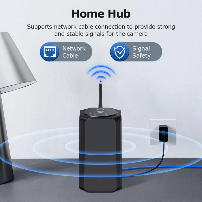 SECTEC σύστημα παρακολούθησης 4x smart ηλιακών καμερών ST-WRK04-EU με Hub, 3MP