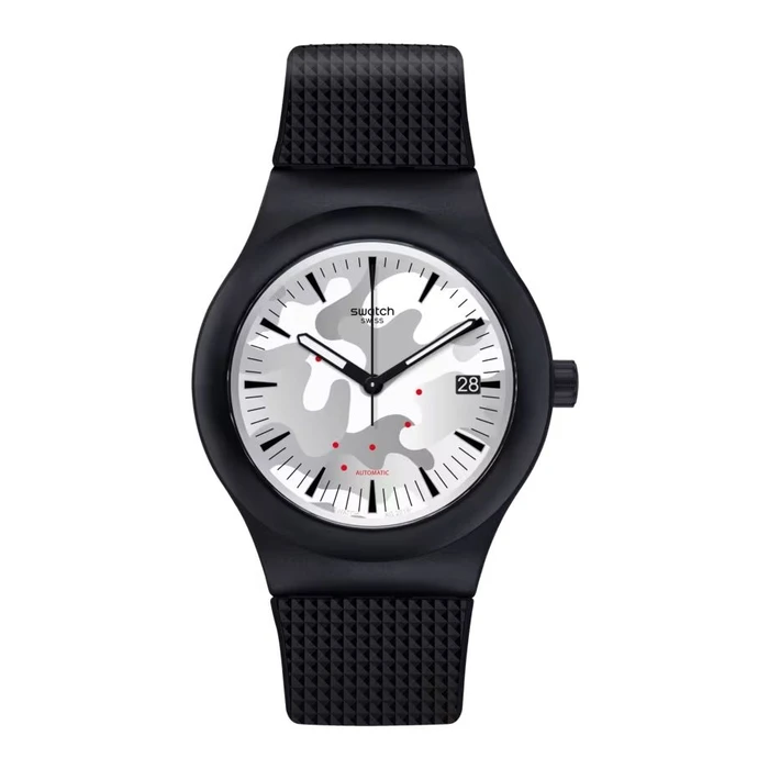 Ρολόι Unisex Swatch Sutb407 (42mm) Καουτσούκ Λουράκι Μαύρο
