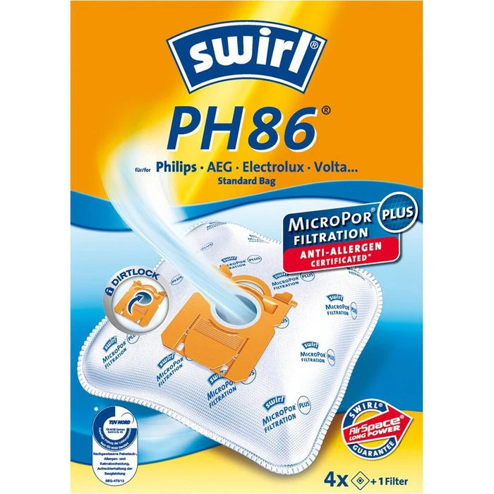 Σακούλες για Ηλεκτρική Σκούπα Swirl PH 86 MP Plus AirSpace