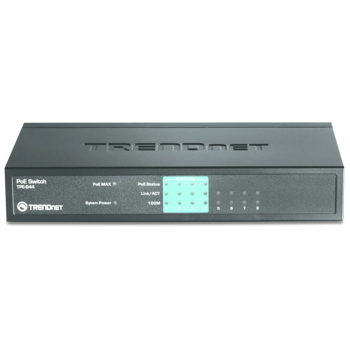 Network Switch 8-Port 10/100Mbps PoE 4 PoE