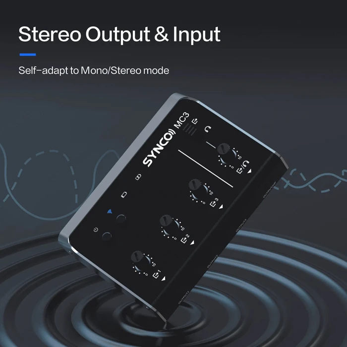 Ψηφιακός Μίκτης Synco MC3-LITE, 4 καναλιών, Bluetooth, 500mAh, γκρι