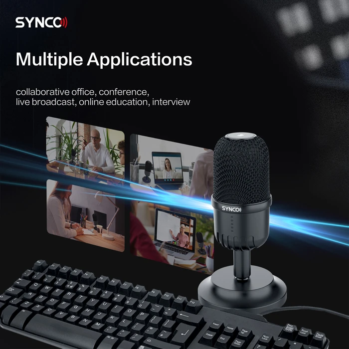 Μικρόφωνο Synco Επιτραπέζιο SY-V1M-CMIC, δυναμικό, καρδιοειδές, USB