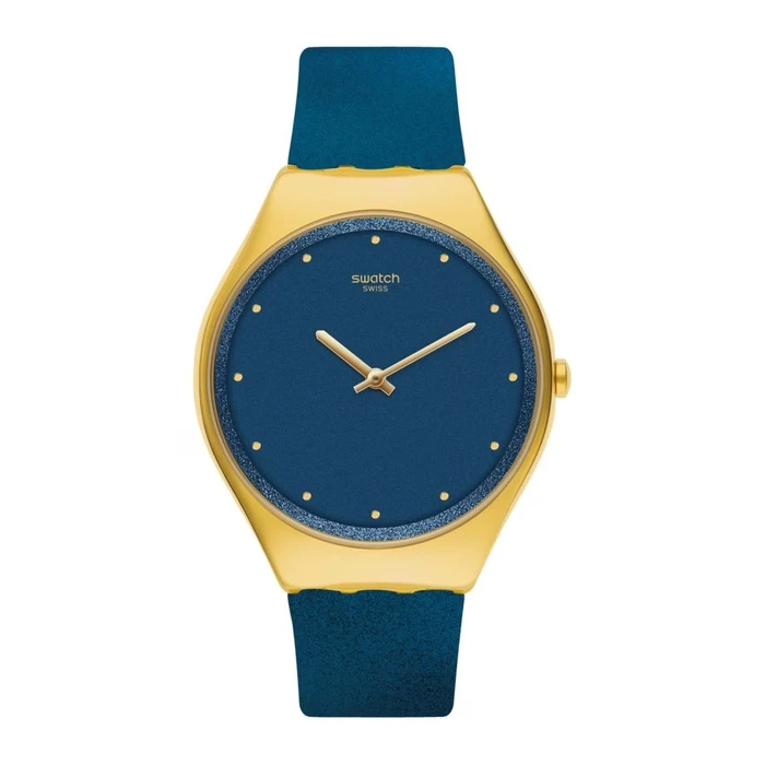 Ρολόι Unisex Swatch Syxg108 (38mm) Καουτσούκ Λουράκι Μπλε