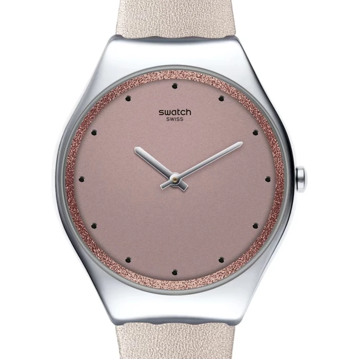 Γυναικείο Ρολόι Swatch Syxs128 (38mm) Μεταλλικό Μπρασελέ Λευκό
