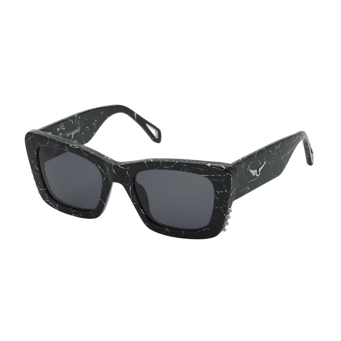 Γυναικεία Γυαλιά Ηλίου Zadig & Voltaire ZV411V 0869 - Μαύρος κοκκάλινος σκελετός, Μαύρος φακός