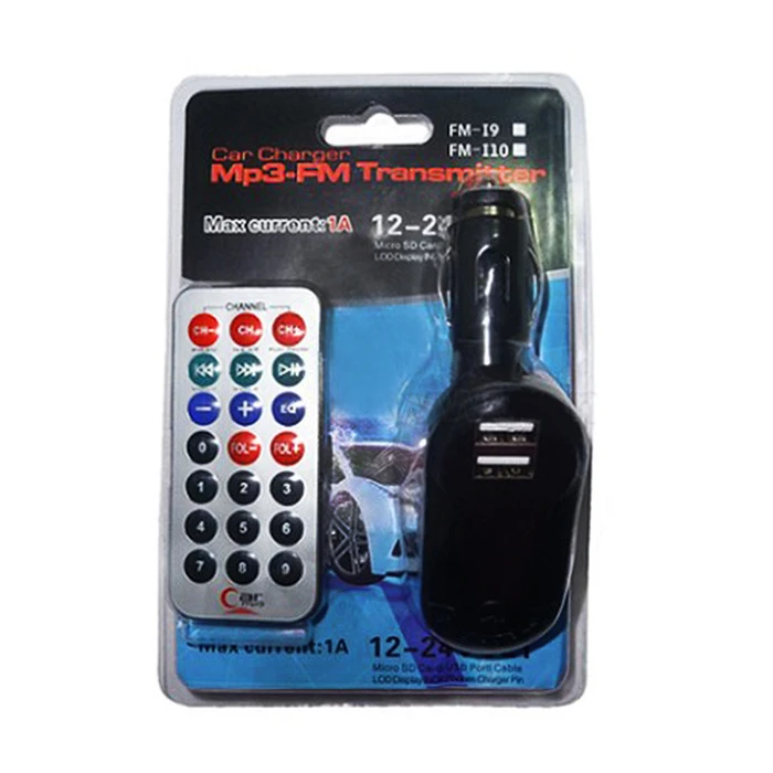 FM Transmitter T26 με LCD οθόνη, USB, SD, μαύρο